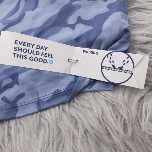 Vineyard Vines Printed Super Soft Blue Camo Wicking Sports Bra Size XL - Picture 7 of 11